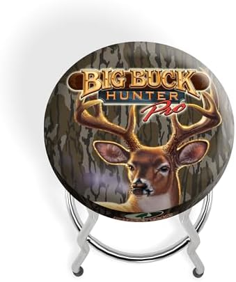 ARCADE1UP Big Buck Hunter Adjustable Stool with Leg Extenders, Padded Seat, Chrome Steel Finish for Home, Bar Stools, & Video Game Chairs, Mossy Oak