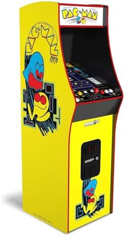 Arcade1Up Pac-Man Deluxe Arcade Gaming Cabinet, 14 Classic Games | Real Feel Joysticks and Buttons, 17-Inch Color Screen