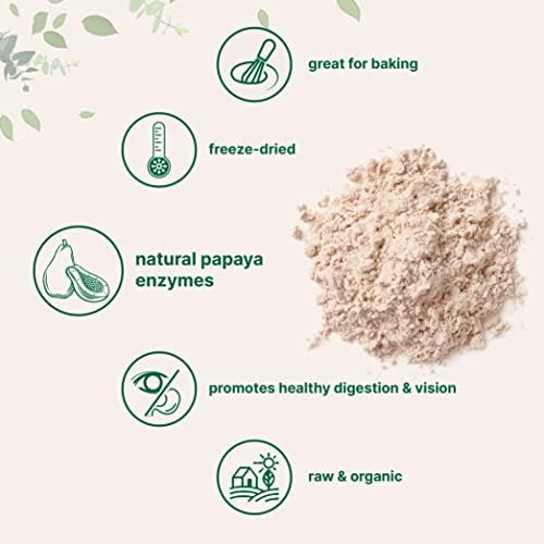 Micro Ingredients Organic Papaya Powder, 8 oz | No Fillers or Additives | Raw Superfood, Natural Papaya Enzymes | Great for Smoothies, Desserts, Juice