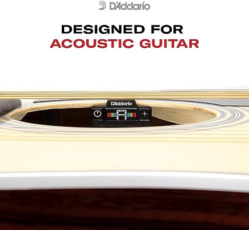 D'Addario NS Micro Soundhole Tuner, Discreet Chromatic Acoustic Guitar | Chromatic tuner that mounts inside your acoustic guitar's soundhole