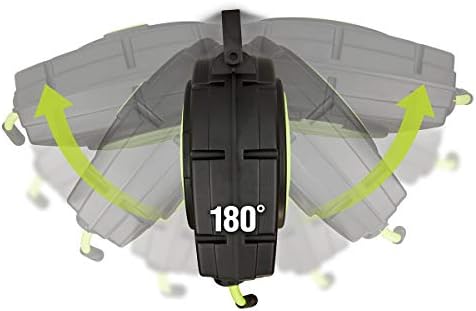 Flexzilla Retractable Enclosed Plastic Air Hose Reel, 3/8 in. x 50 ft., Heavy Duty, Lightweight, Hybrid, ZillaGreen - L8250FZ