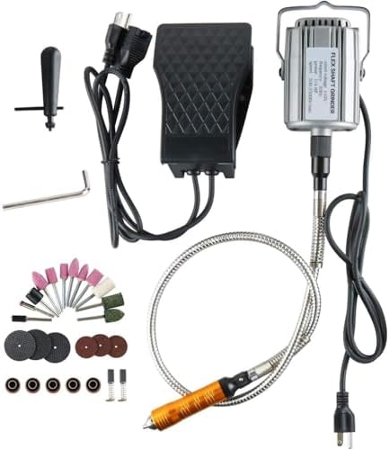 780W Strong Power Flex Shaft Hanging Grinder, 25000 RPM Electric Multi-function Metalworking Tools, 1/4"HP Rotary Tool Repair Kit