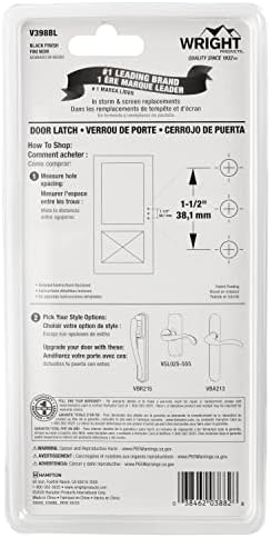 HAMPTON PRODUCTS-WRIGHT V398BL Push Button Latch, Black
