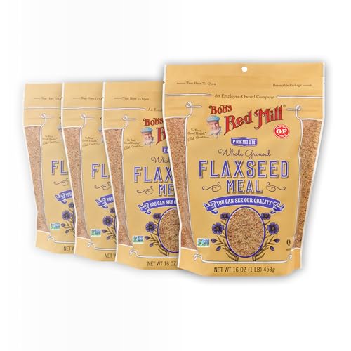 Bob's Red Mill Flaxseed Meal, 16oz (Pack of 4) - Gluten Free, Non GMO, Vegan, Paleo Friendly, Keto Friendly, Kosher