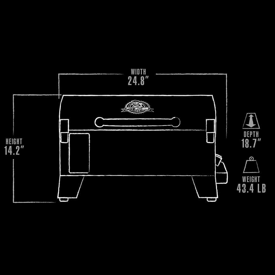 Pit Boss 150 Wood Pellet Grill & Smoker with Flame Broiler 256-Sq. In. Cooking Space, 180°F to 500°F Temperature Range, 7 lb. Pellet Hopper, for Tailgating, Camping, or Travel, Black | 180-500F temperature range, 7 lb hopper, flame broiler, automatic sta…