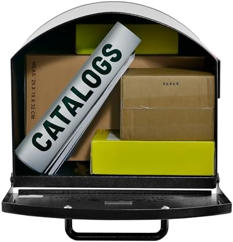 Mail Boss Orca Extra Large Galvanized Steel Post Mount Mailbox, Non-Locking