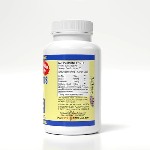 Sunshine Naturals Super Probiotics Supplement. Improves Digestion, Gut Health, Immune System Support