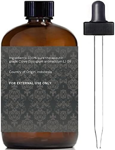 Peppermint Essential Oil 4 oz. with Huge Glass Bottle, Glass Dropper, and Sprayer. Detailed User's Guide E-Book. Skin Care, Garden Care, and Hair Care.
