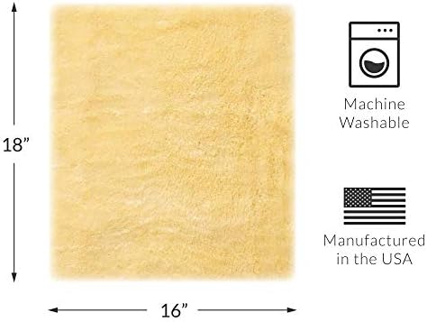 Sheepskin Ranch Natural Wool Wheelchair Seat Pad, Cushion for Tailbone, Sciatica, Skin Irritation, Discomfort & Back Pain Relief, Suitable as Office Chair, Wheelchair & Seat Cushion, Made in The USA