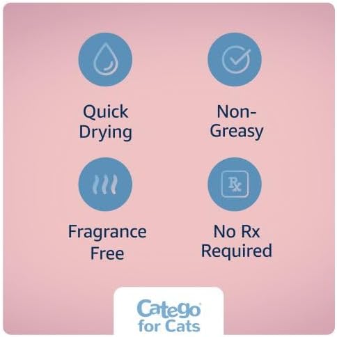 Catego Flea and Tick Prevention for Cats - Over 1.5 lbs, 3 Month Supply | No Prescription Required, Cat Flea Treatment Topical Drops, Fast Acting Flea & Tick Control Drops, Easy to Apply
