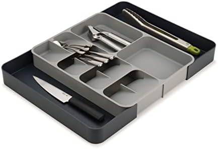 Joseph Joseph DrawerStore Knife Organizer, holds up to 9 knives, Kitchen Organization & Drawer Storage – Compact, Gray