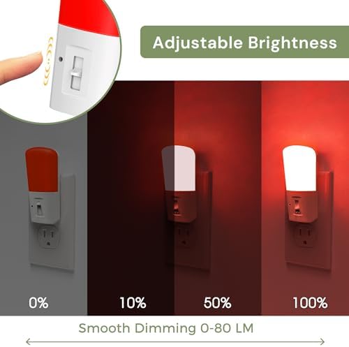 LOHAS-LED Plug in Night Light, Dimmable LED Night Lights Dusk to Dawn 2Pack