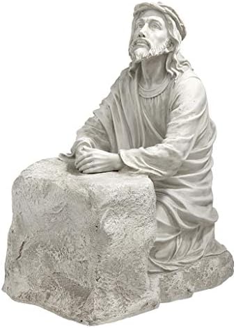 Design Toscano Jesus in the Garden of Gethsemane Religious Garden Statue, 23 Inch, Polyresin, Antique Stone