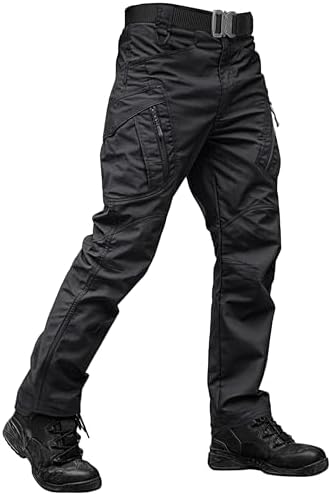 TACVASEN Men's Tactical Pants Waterproof Hiking Work Pants for Men Construction Stretch Cargo Trousers 9 Pockets