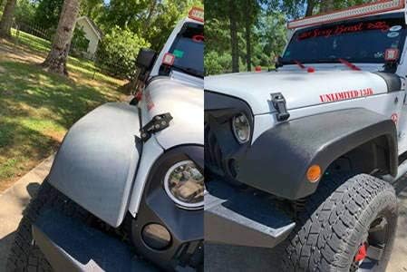 RUGGED RESTORE Trim Coat Plastic Restorer Kit | Restores Dull Faded Dried Out Interior Exterior Plastic Vinyl Rubber Trim Flares Fenders Bumpers