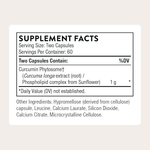 THORNE Curcumin Phytosome, 1, 000 mg Curcumin Supplement, 120 Capsules | Supports Joint Stiffness, Muscle Soreness & a Healthy Inflammatory Response*