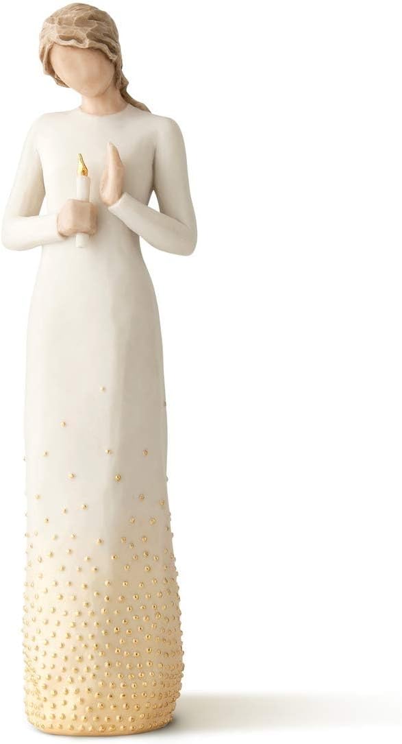 Willow Tree Quietly, Sculpted Hand-Painted Figure | Cast from a Susan Lordi Original Carving, Gift Offering Comfort, Peace, Support and Inner Strength, Includes Enclosure Card