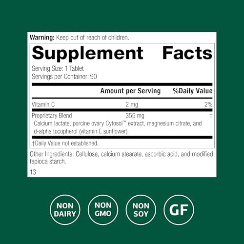 Standard Process Inc. Ovex P - Whole Food-Based Supplement to Support Your Health - with Porcine Ovary Cytosol Extract - 90 Tablets