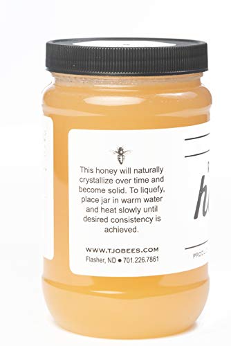 TJO Bees Raw and Unfiltered Honey (5 LB (80 OZ) Jar)