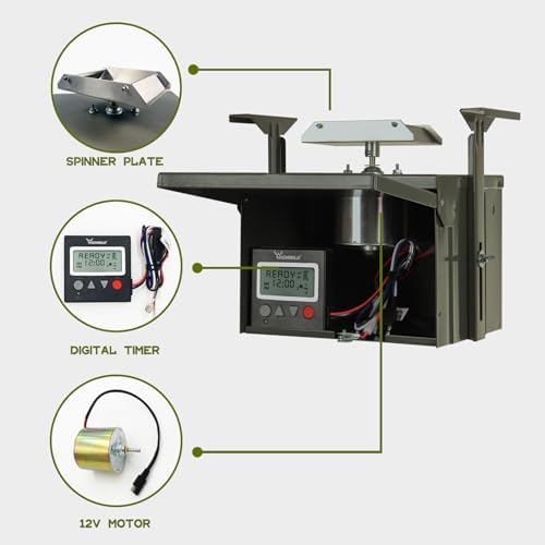 Highwild 12V Digital Deer Feeder Kit for Hunting, up to 8 Feed Times