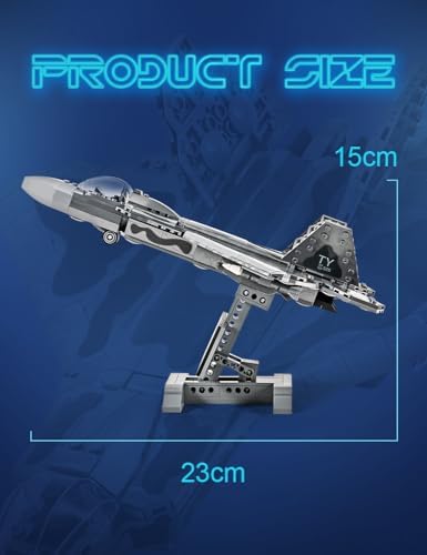 SEMKY Military Series F-22 Raptor Fighter Jet Air Force Building Block Set (626 Pieces) -Building and Military Toys Gifts for Kid and Adult