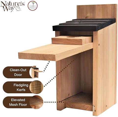 Nature's Way Bird Products CWH3 Cedar Bluebird Box House