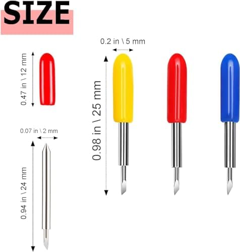 THANMAO 20 Pcs Replacement Blades Compatible with Explore Air 2/Air 3/Explore 4/Maker/Maker 3/Maker 4 Cutting Machines（5 Fine-Point Blades, 10 Standard Blades and 5 Deep Cutting Blades）