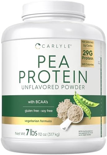 Carlyle Pea Protein Isolate Powder | 7lb | Unflavored | 29G Per Serving | Vegetarian, Non-GMO, Gluten, and Soy-Free