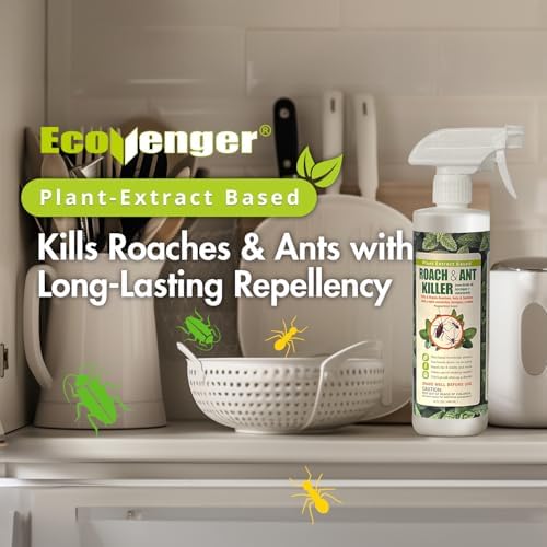 EcoVenger® Roach and Ant Killer 16 oz | Kills on Contact | Extended 4-Week Deterrence | Peppermint Scent | Child and Pet Safe