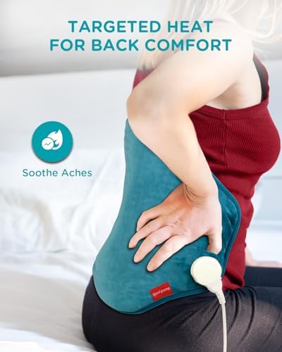 Comfytemp Heating Pad for Back & Period Abdomen, FSA Eligible HSA, XL, Grey