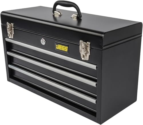 Portable 3 Drawer Tool Box | Portable 3 Drawer Tool Box for supporting automotive installation, service, or repair; aluminum and steel construction