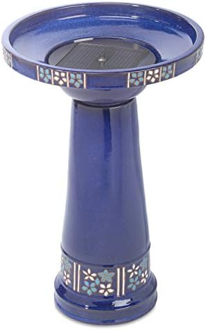 Smart Solar Ceramic Solar Bird Bath
