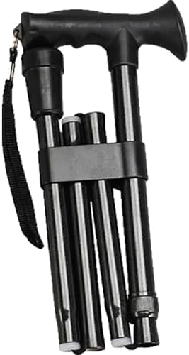 NOVA Medical Products Folding Cane with Soft Rubber Handle, Black