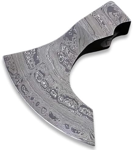 Axe Head Handmade Damascus Viking Hatchet Axe Bearded Camping Wood Cutting Chopping Splitting Axe Medieval Battle Axe Head Ax-2039