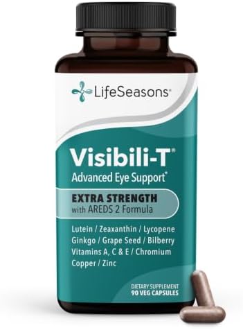 Visibili-T - Vitamin Supplement for Eye Health & Vision Support - Carrot Root, Chromium, Bilberry, Ginkgo Biloba, Grape Seed Extract, Lycopene, Vitamin A, Lutein & Zeaxanthin - 60 Capsules