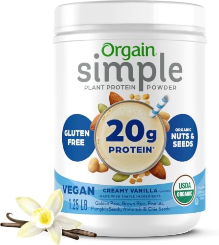 Orgain Organic Simple 20g Vegan Protein Powder, Chocolate, 1.25lb