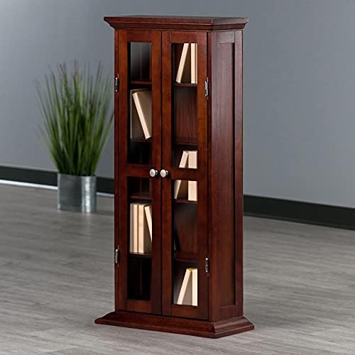 Winsome Wood DVD/CD Cabinet, Antique Walnut (94944)