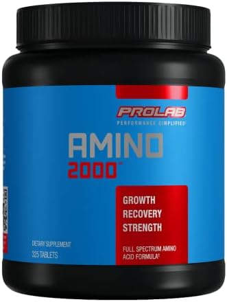 Prolab Amino 2000 Essential Amino Acids, Full-Spectrum EAA (325 Tablets)