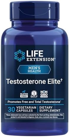 Life Extension Testosterone Elite, Testosterone Supplement, Male Health Support Supplement, Pomegranate, Cacao, Luteolin, Non-GMO, Gluten-Free