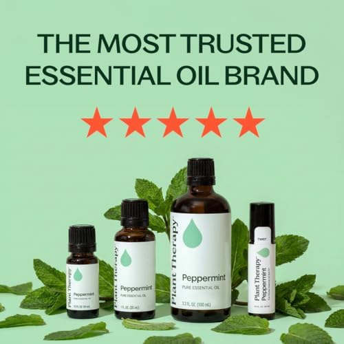 Plant Therapy Peppermint Essential Oil 30 mL (1 oz) Natural Aromatherapy | Pure, Undiluted for Diffuser & Topical Use, Relaxation, Digestion