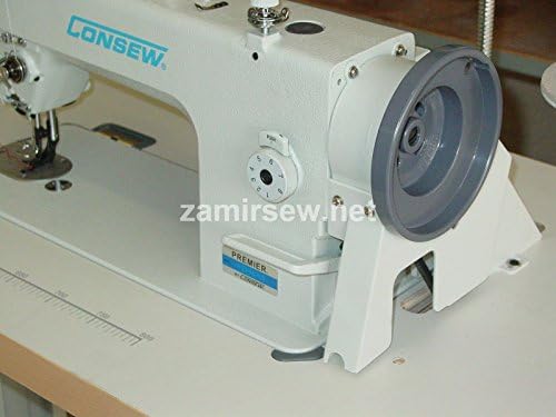 Consew upholstery Walking Foot Industrial Sewing Machine with Table and Servo Motor Drop Feed, Needle Feed, Walking Foot, Lockstitch Machine