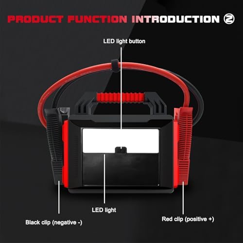 Heavy Duty Trucks 18000A 12V Car Jump Starter Portable Power Bank with PD 60W Two-Way Fast-Charging, Battery Booster Pack for Truck, Diesel, RV, SUV