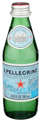 S.Pellegrino Sparkling Natural Mineral Water, 6 Pack of Glass Bottles