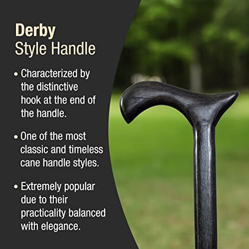 Brazos Handcrafted Wood Walking Cane, Twisted Oak, Derby Style Handle, for Men & Women, Made in The USA