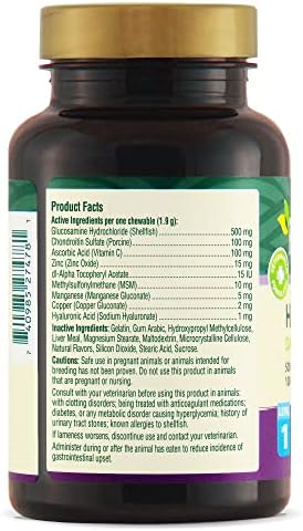 PetNC Natural Care Hip and Joint Soft Chews for Dogs, 90 Count - 27591 | Glucosamine Chondroitin MSM Dog Chews with Hyaluronic Acid, Liver Flavored Bone & Joint Support Supplement, For All Breeds