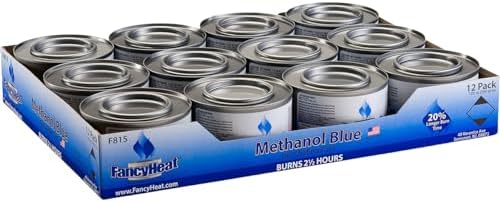 Methanol 7-Ounce Entertainment Cooking Fuel, 12 -Pack Gel Chafing Cans