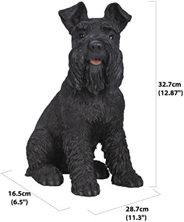 Hi-Line Gift Ltd 87983S-BK Black Schnauzer Garden Statue