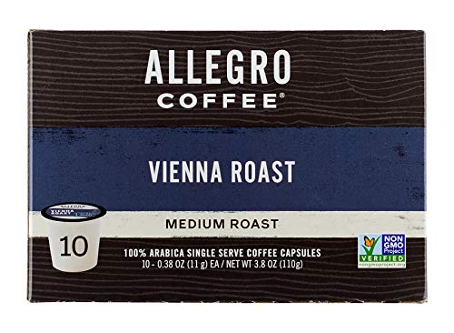 Allegro Coffee, Coffee Breakfast Blend Pods Organic 10 Count, 3.8 Ounce