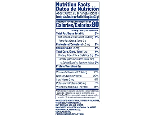 Carnation® Instant Nonfat Dry Milk, Unsweetened, 22.75 oz Canister, (Pack of 4)