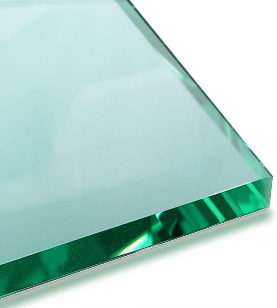 Clear Tempered Glass Table Top 22 Inch Square Flat Polished Edge with 1/4 Inch Thickness for Dining, Coffee or Side Tables by Fab Glass and Mirror